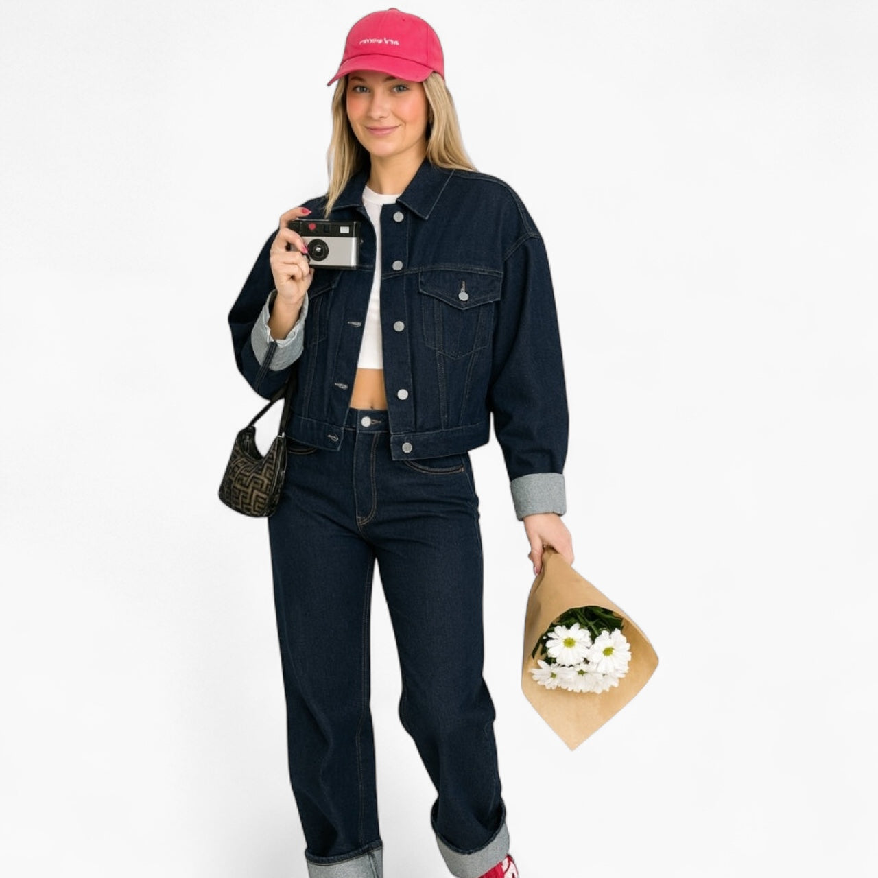 Levrae | Denim Jacket  Two-Piece Set