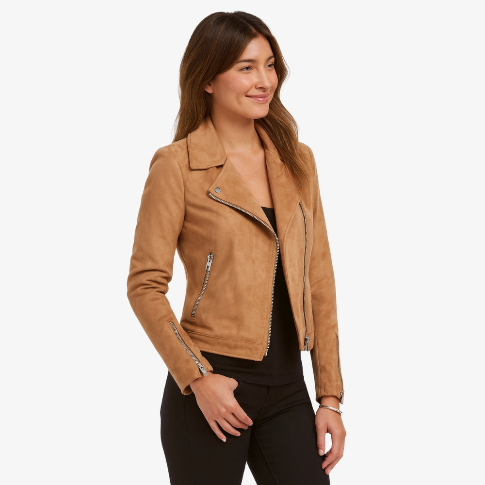 Levrae | Leather Jacket with Lapel Collar
