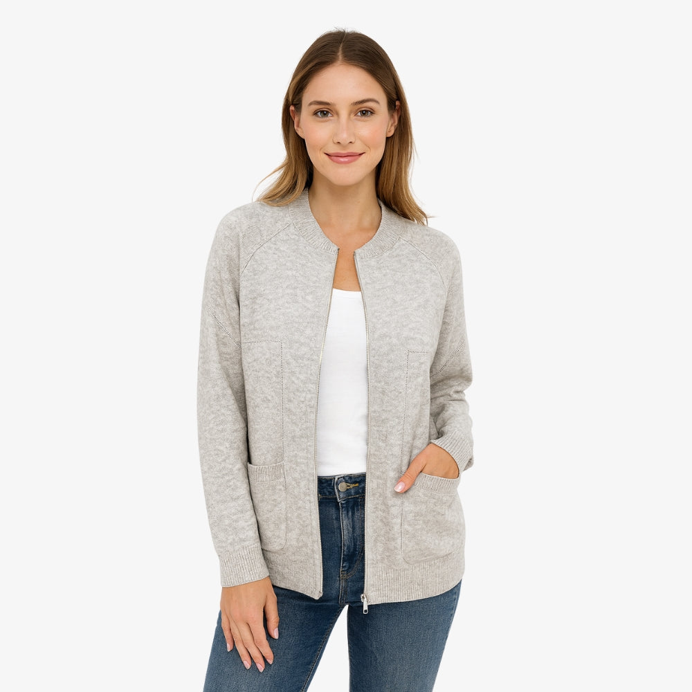 Levrae | Casual Jacket with Round Neck and Side Pockets