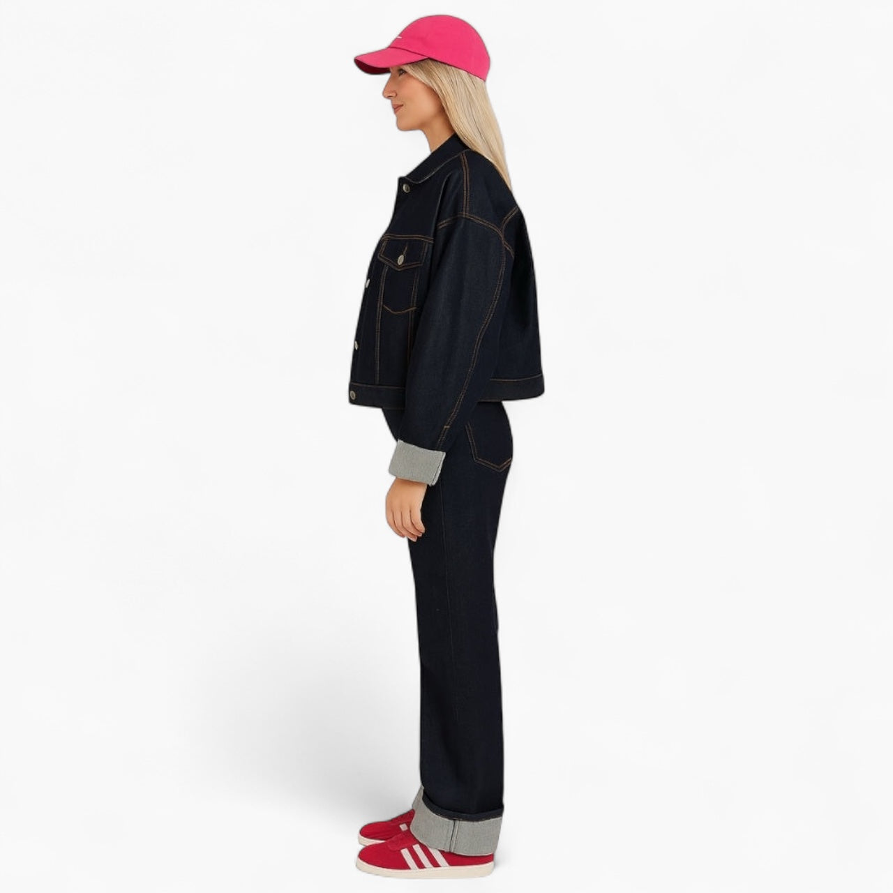 Levrae | Denim Jacket  Two-Piece Set