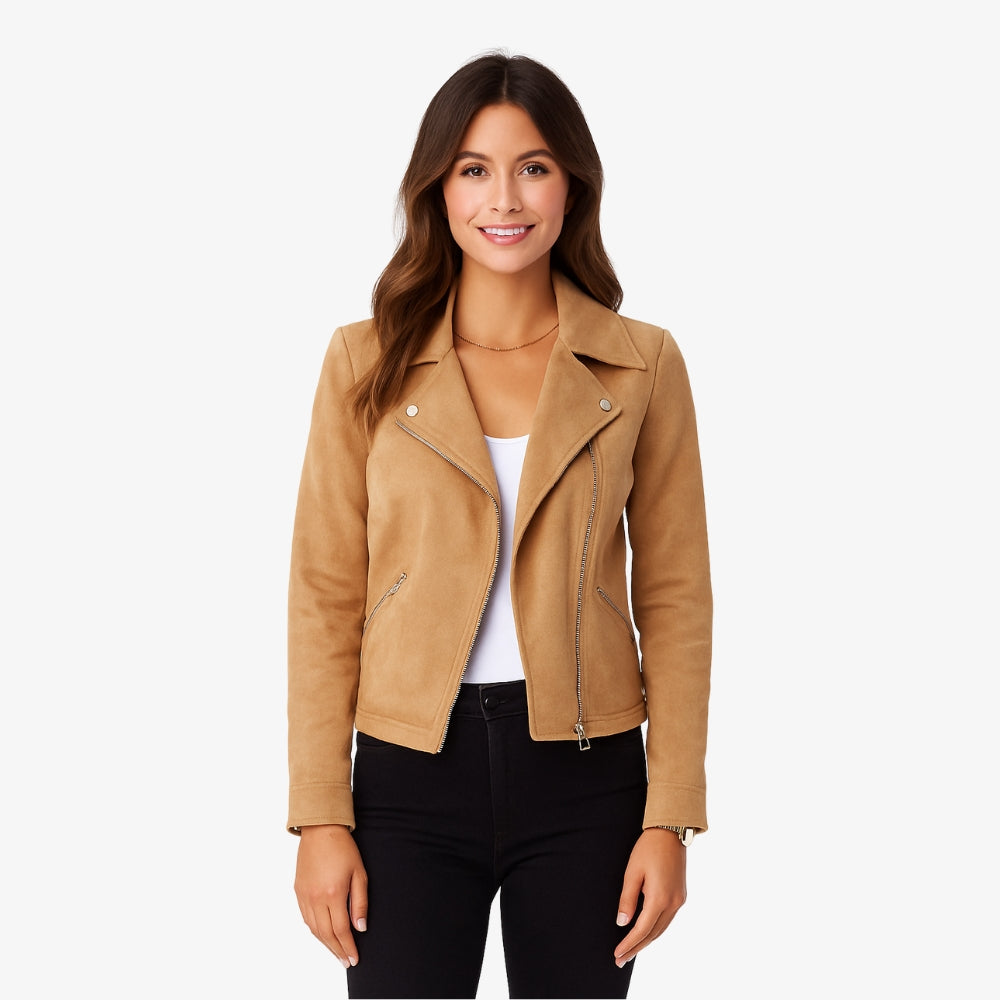 levrae | Stylish Zip-Up Leather Jacket