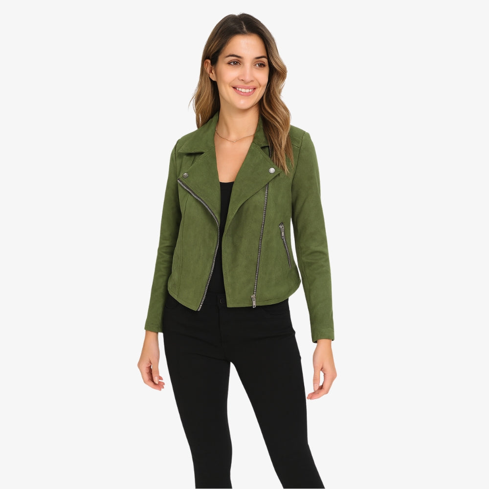 Levrae | Leather Jacket with Lapel Collar